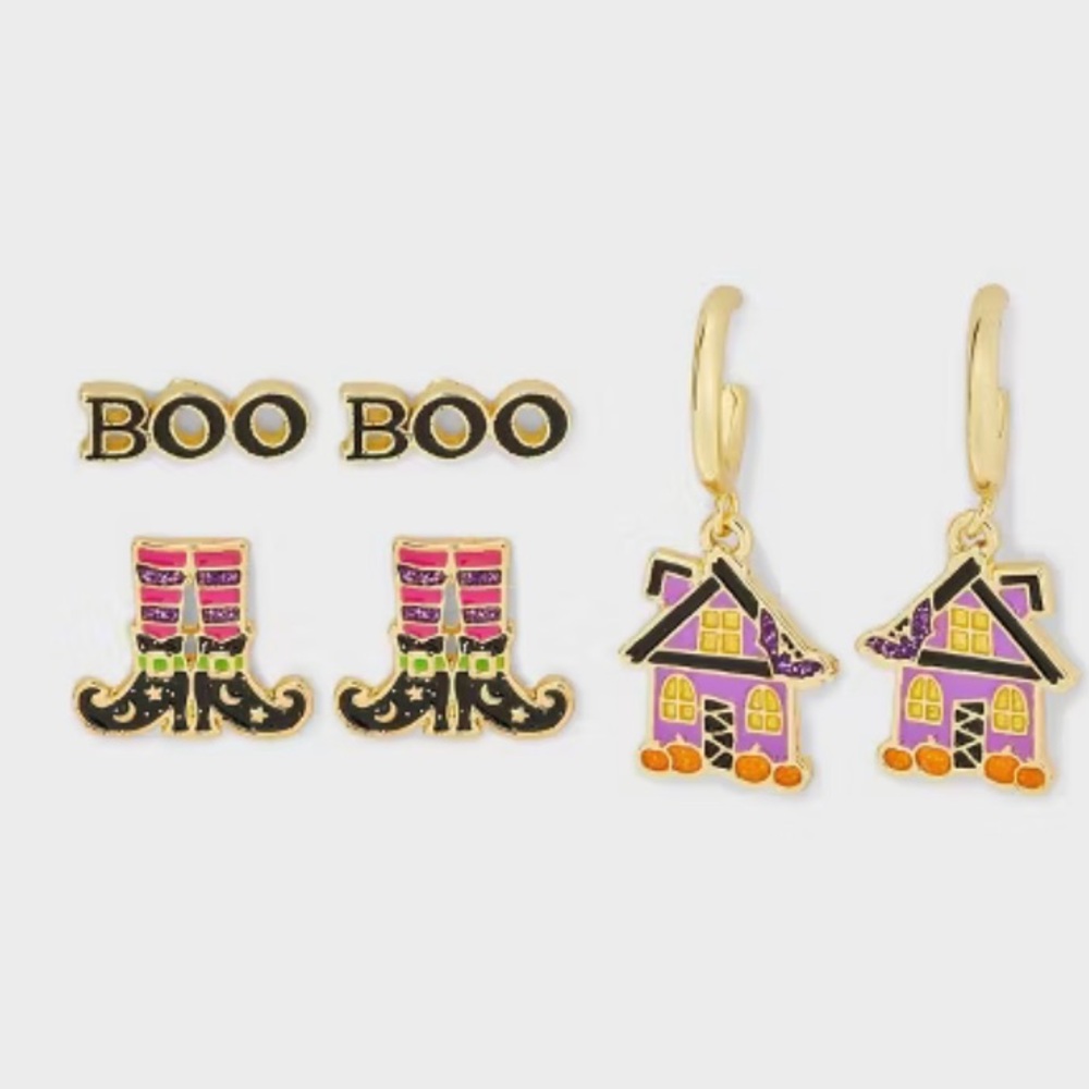 Sugarfix‎ by Baublebar Gone Haunting Have a Spooktacular Night, 3 Pair Earrings